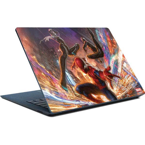 Marvel Spiderman Group Wall Surface Laptop Skin